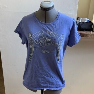 Doobie Brothers Concert Gildan Blue Heavy Cotton T-Shirt